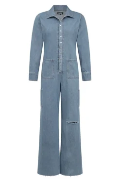 CULT MIA DEANNA UNION SQ DENIM JUMPSUIT