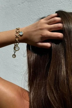 CULT MIA FORGED CIRCULAR GOLD BRACELET
