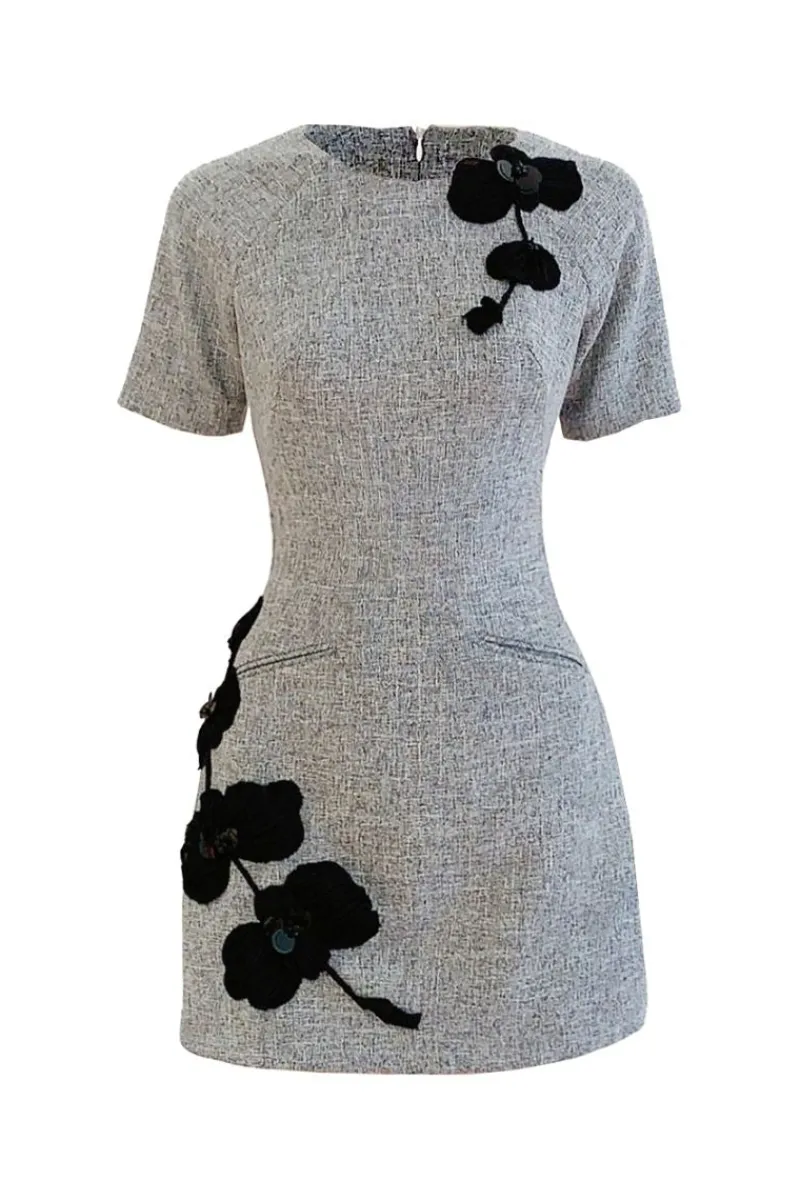 CULT MIA A-LINE FLORAL EMBRACE MIDI DRESS