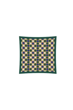 CULT MIA GREEN GEO-STAR SILK SCARF
