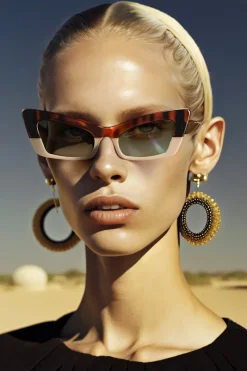 CULT MIA HAVANA AND BUTTERCREAM SOUL 11 ACETATE SUNGLASSES