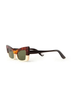 CULT MIA HAVANA AND BUTTERCREAM SOUL 11 ACETATE SUNGLASSES
