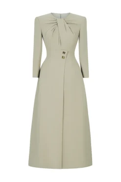 CULT MIA HELEN SLIT SQUARE SHOULDER LONG LENGTH SHIRT