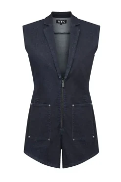 CULT MIA ISABELLE PARK PL DENIM ROMPER