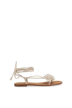 CULT MIA JAKARA CREAM LEATHER SANDALS