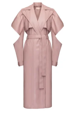 CULT MIA LONG TRENCH IN BLUSH