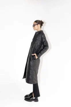 CULT MIA MAPLE LONG LEATHER COAT