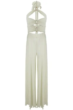 CULT MIA PALMERA OFF-WHITE ASYMMETRIC JUMPSUIT