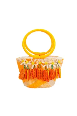 CULT MIA PAPAYAS HAND WOVEN HANDBAG