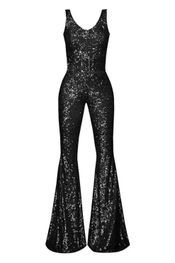 CULT MIA RIKA SEQUIN FLARE JUMPSUIT