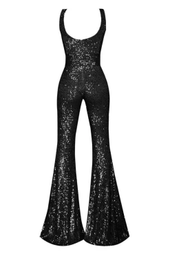 CULT MIA RIKA SEQUIN FLARE JUMPSUIT