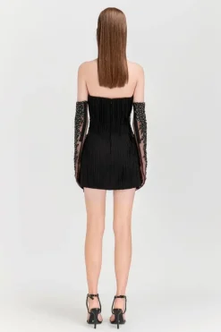 CULT MIA SCARLETT TULLE EMBELLISHED GLOVES
