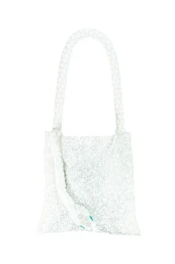 CULT MIA SERPENT SMALL IN ALL WHITE AND SILVER