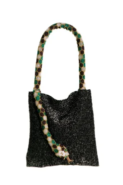 CULT MIA SERPENT SMALL IN BLACK GREEN SILVER PURPLE AND GOLD
