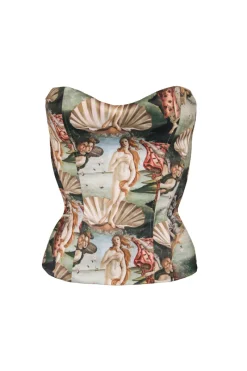 CULT MIA VENUS PRINTED FULL CORSET TOP