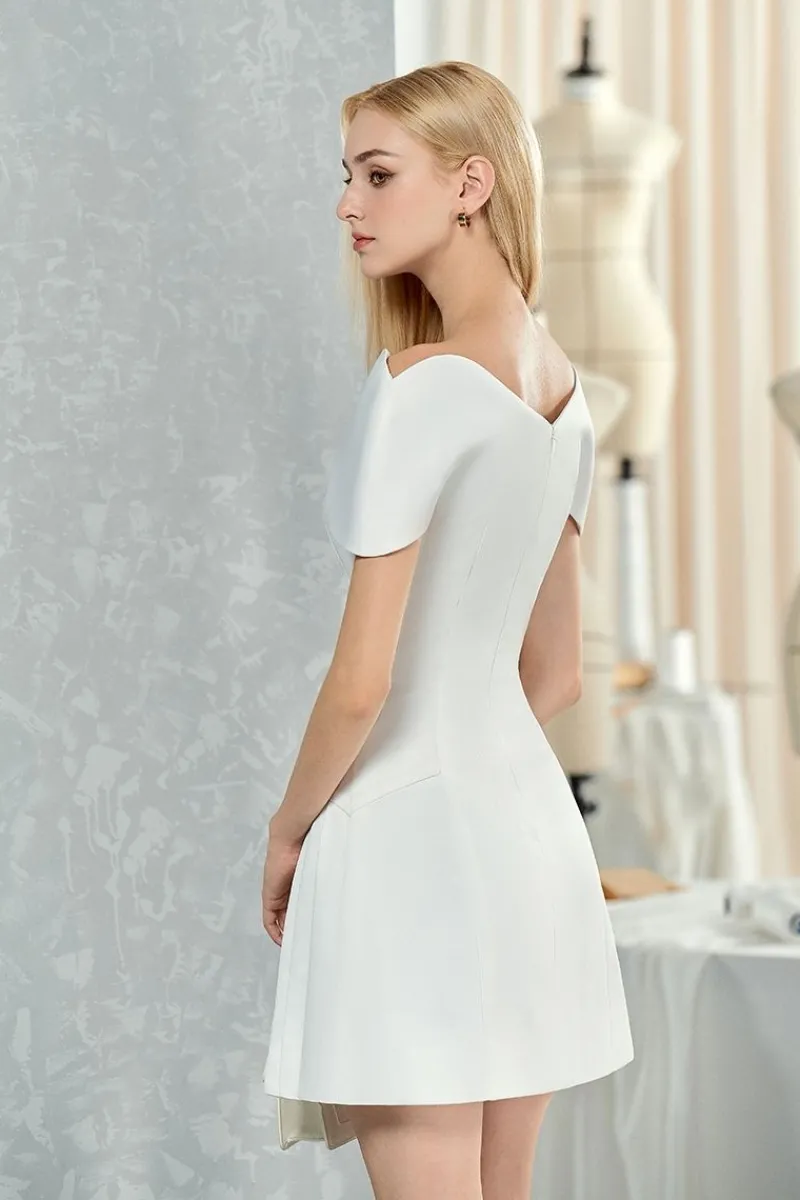 CULT MIA A-LINE FLARED NECKLINE MIDI DRESS