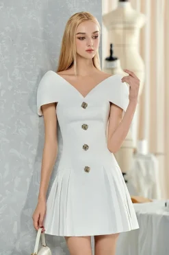 CULT MIA A-LINE FLARED NECKLINE MIDI DRESS